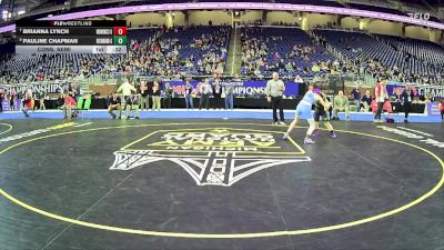 Girls-105 lbs Cons. Semi - Pauline Chapman, Richmond Hs Girls vs Brianna Lynch, St Mary Catholic Central Hs (Monroe) Girls