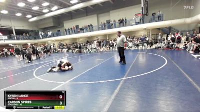 85 lbs Round 2 (4 Team) - Kysen Lance, Uintah vs Carson Spires, Stallions