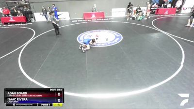 97 lbs Cons. Round 4 - Adan Board, Lion Of Judah Wrestling Academy vs Isaac Rivera, California