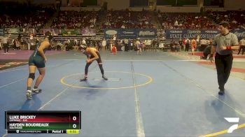 D 1 120 lbs Cons. Round 4 - Hayden Boudreaux, Southside vs Luke Brickey, Catholic - B.R.