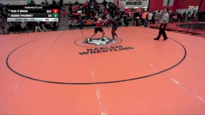 215 lbs Cons. Round 2 - Tom O`Brien, Chicago (MARIST) vs Jaiden Thorney, Hoffman Estates (CONANT)