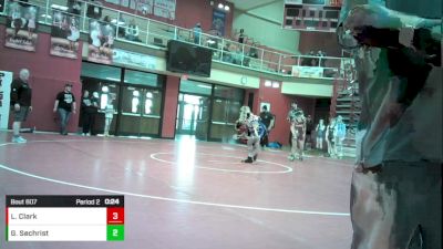 14U - 109-119 Champ. Round 1 - Logan Lawson, Warrior Wrestling Club vs Ariahna Arvesen, Triton Trojans