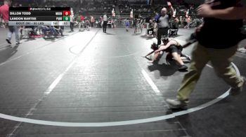 90 lbs Quarterfinal - Dillon Todd, Mount Olive vs Landon Bartee, Power Half Wrestling Academy