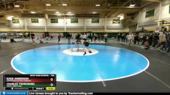 126 lbs Cons. Semi - Gage Anderson, Lemmon/McIntosh Cowboys vs Charles Tishkowski, Fossil Wrestling