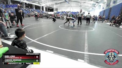 110 lbs Placement (4 Team) - Carson Kinsman, Slyfox Silver vs Axel Lorg, Untouchables Purple