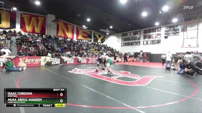 190 lbs Cons. Round 1 - Musa Abdul-Hakeem, Long Beach Poly vs Isaac Cordova, Heritage