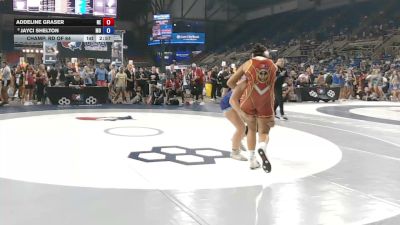 155 lbs Champ. Rd Of 64 - Addeline Graser, Nebraska vs Jayci Shelton, Missouri