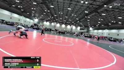 215C Quarterfinal - Noah Chobad, Valley Center HS vs Kaiden Marshall, Topeka-Washburn Rural HS