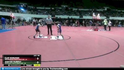 64 lbs Cons. Round 2 - Sawyer Murphy, Smithfield Youth Wrestling vs Clay Kohlman, Williamsburg Wrestling Club