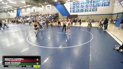 112 lbs Champ. Round 1 - River Moosman, American Fork Jr High vs Brentyn Campbell, Cougars Wrestling Club