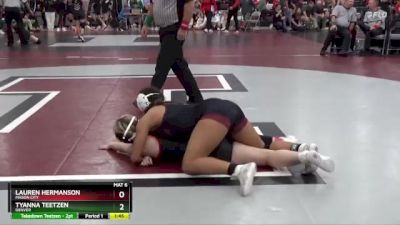 145 lbs Quarterfinal - Lauren Hermanson, Mason City vs Tyanna Teetzen, Denver