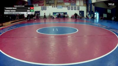 113 lbs Champ. Round 1 - Sanely Rivas, Godinez vs Naveen Baby, Etiwanda