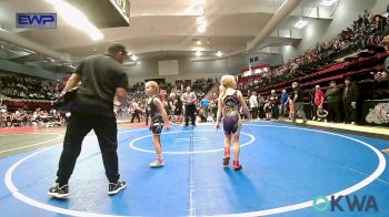 54 lbs Quarterfinal - Chloe Higgins, Bristow Youth Wrestling vs Kimber Bryson, Perkins