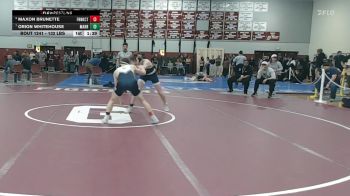 132 lbs Consi Of 8 #2 - Maxon Brunette, Franklin County vs Orion Whitehouse, Mahar