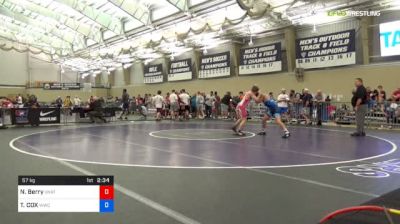 57 kg Round Of 64 - Nicholas Berry, C-RTC vs THOMAS COX, Wolfpack Wrestling Club