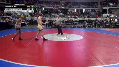 6A 126 lbs 1st Place Match - Coreu Powe, Gardendale Hs vs Stephen Springfield, Mountain Brook