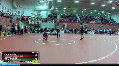 100 lbs Champ. Round 2 - Kadyn Cohee, Normonco Wrestling Club vs Cade Mauck, North Posey Wrestling Club