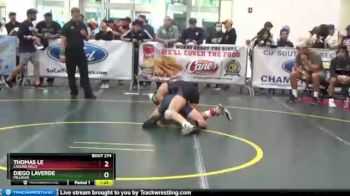 126 lbs Champ. Round 2 - Diego Laverde, Millikan vs Thomas Le, Laguna Hills