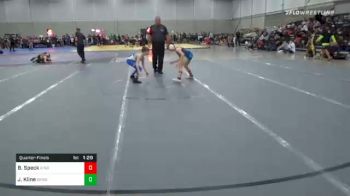 76 lbs Quarterfinal - Barret Speck, King Select vs Jett Kline, Okwa