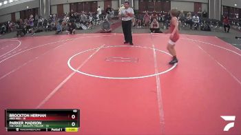 92 lbs Round 4 (6 Team) - Brockton Herman, Ares Red vs Parker Madison, The Funky Singlets Yellow