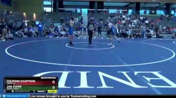 138 lbs Quarterfinals (8 Team) - Zak Evans, Bridge Creek vs Coleman Kauffman, Vinita