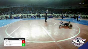 58 lbs Consi Of 4 - King Pruitt, RSA RedStorm vs Juliette Rosas 2, OKC Saints Wrestling