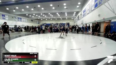 175 lbs Cons. Round 5 - Caleb Ocampo, Dethrone WC vs Wyatt Valle, Threshold Wrestling Club