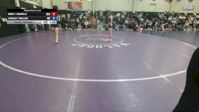 145 Open Cons. Round 2 - Addaly Miller, Sioux Falls vs Emily Angelo, Iowa Central Community College