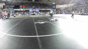 Boys 1B/2B 144 Cons. Semi - Cody Phillips, Colfax vs Landon Thomas, Forks