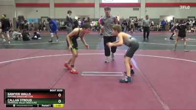 90 lbs Cons. Round 1 - Callan Stroud, Tennessee Valley Wrestling vs Sawyer Walls, Panther Wrestling Club