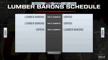 Replay: Home - 2025 Vipers vs Lumber Barons | Feb 9 @ 1 PM