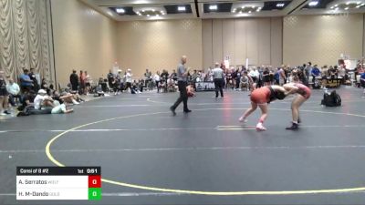 116 lbs Consi Of 8 #2 - Anabelle Serratos, Wolfpack WC vs Hiilani Malano-Dando, Gold Rush Wr Acd