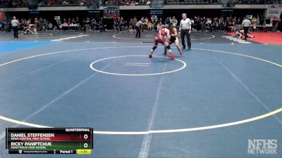 140 lbs Quarterfinal - Daniel Steffensen, Kenai Central High School vs Ricky Paniptchuk, Shaktoolik High School