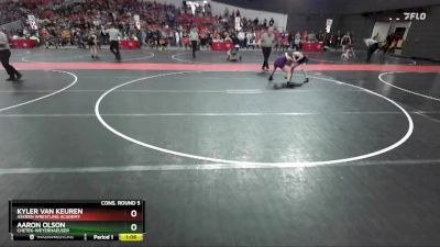 110 lbs Cons. Round 5 - Kyler Van Keuren, Askren Wrestling Academy vs Aaron Olson, Chetek-Weyerhaeuser