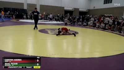102 lbs Semis (4 Team) - Carsten Andres, Pierz vs Isaac Pickar, Brainerd