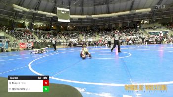 76 lbs Round Of 32 - Hudson Moore, Tonganoxie Wrestling Club vs Royce Hernandez, Westlake