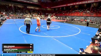 285 lbs D1 - Quarter-finals (fri 5:30 P.m.) - Ben Krueger, Kaukauna vs Gunnar Hanson, Waukesha West