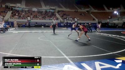 D1-106 lbs Champ. Round 1 - Riley Butzen, Mountain View Hs (Mesa) vs Steven Valdivia, Red Mountain