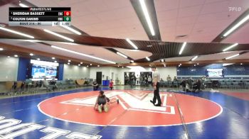 90 lbs Round 5 - Sheridan Bassett, Emmett Wrestling Club vs Colton Dakins, Hawk Wrestling Club