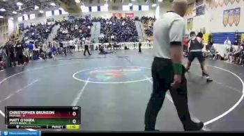 220 lbs Semifinals (8 Team) - Christopher Brunson, Palm Bay vs Matt O`Hara, Jensen Beach