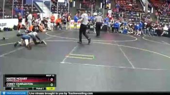 72 lbs Finals (8 Team) - Corey Charleston, Plainwell vs Mattie McKart, Dundee Black