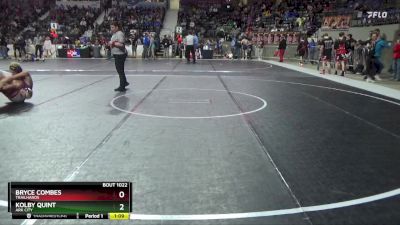 120 lbs Quarterfinal - Kolby Quint, Ark City vs Bryce Combes, Trailhands