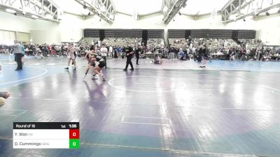 110-I lbs Round Of 16 - Yongtai Wan, Hopewell vs Quade Cummings, Henlopen Hammers