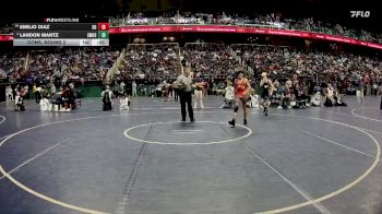 3A 106 lbs Cons. Round 2 - Landon Mantz, Smoky Mountain High School vs Emilio Diaz, South Rowan High School