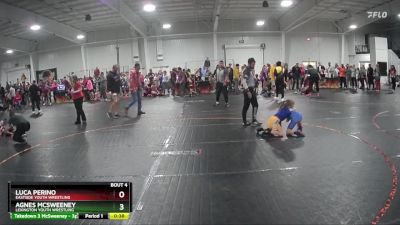 60/65 Round 1 - Luca Perino, Eastside Youth Wrestling vs Agnes McSweeney, Lexington Youth Wrestling