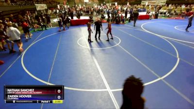 87 lbs Quarterfinal - Nathan Sanchez, Lion Of Judah Wrestling Academy vs Zaiden Hoover, California