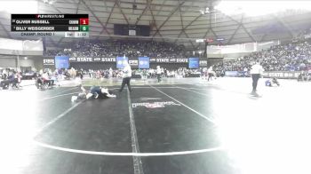 Boys 4A 132 lbs Champ. Round 1 - Billy Weisgerber, Mead vs Oliver Russell, Chiawana