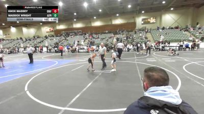 54 lbs Semifinal - Knox Massey, Crater Mat Club vs Maddox Wright, Alpha Dawg