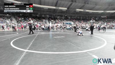 46 lbs Round Of 32 - Axel Swopes, Newkirk Takedown Club vs Elijah Whitworth, Choctaw Ironman Youth Wrestling