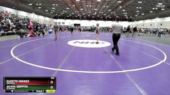 105 lbs Cons. Round 1 - Sa`nya Griffith, Glenpool vs Suzette Mendez, Oak Park